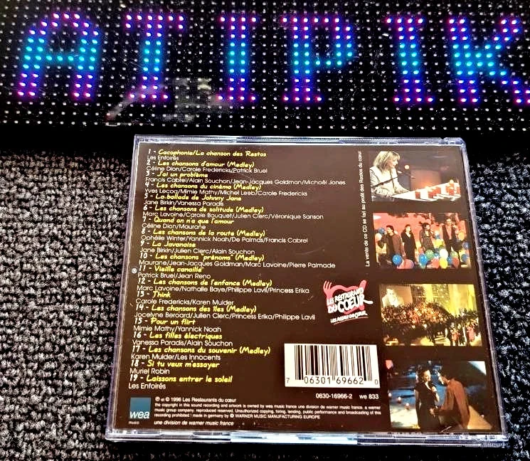 🎤 Cd Les Enfoirés 96 Restos Du Cœur - Goldman Cabrel Dion Cultíssimo 💕 – photo 2